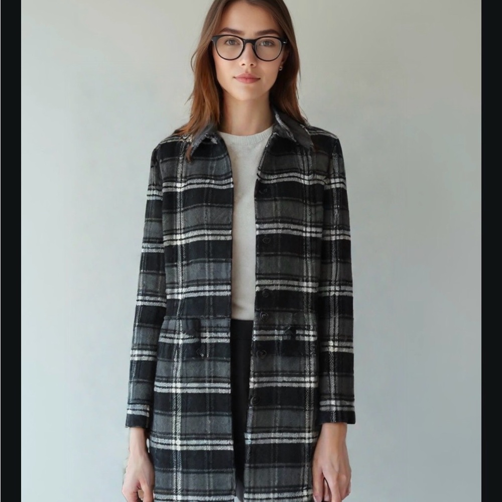 George Purple and Black Fall & Winter Coat